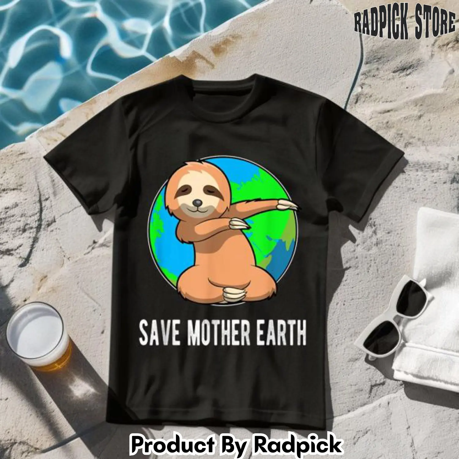 Earth day save mother earth dabbing sloth tshirt rp2557037